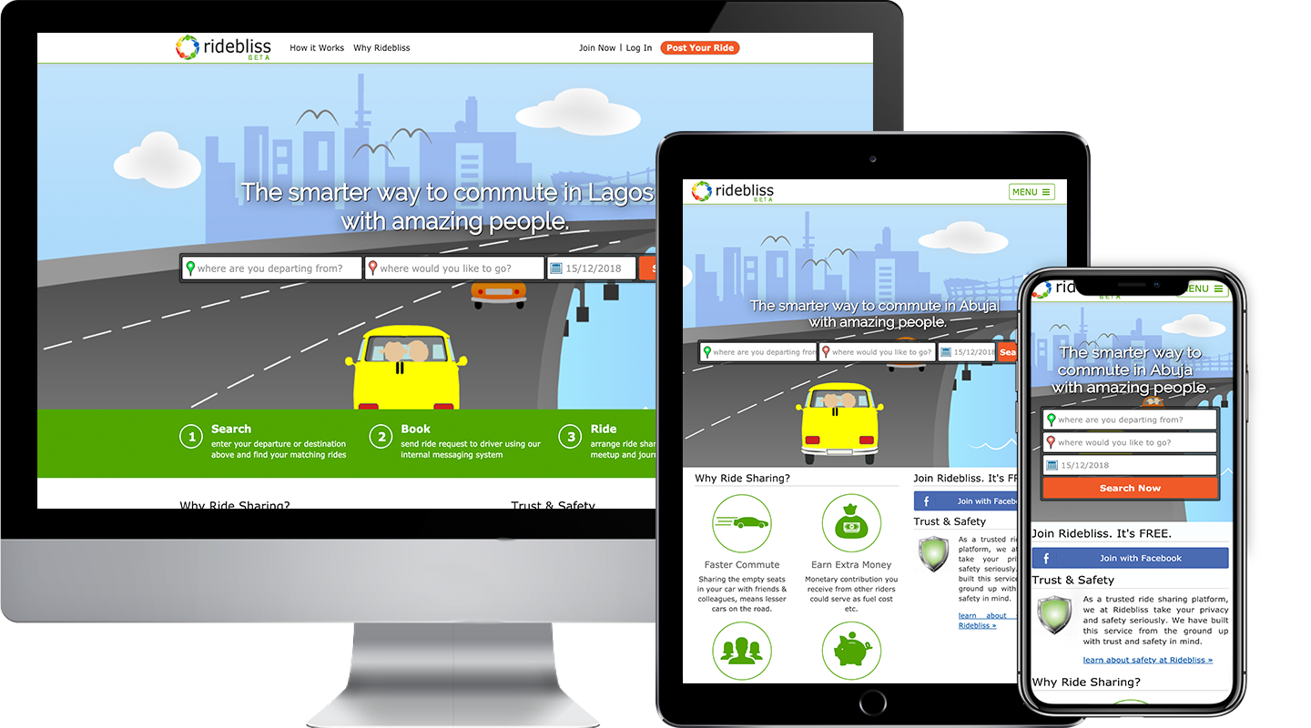 RideBliss responsive